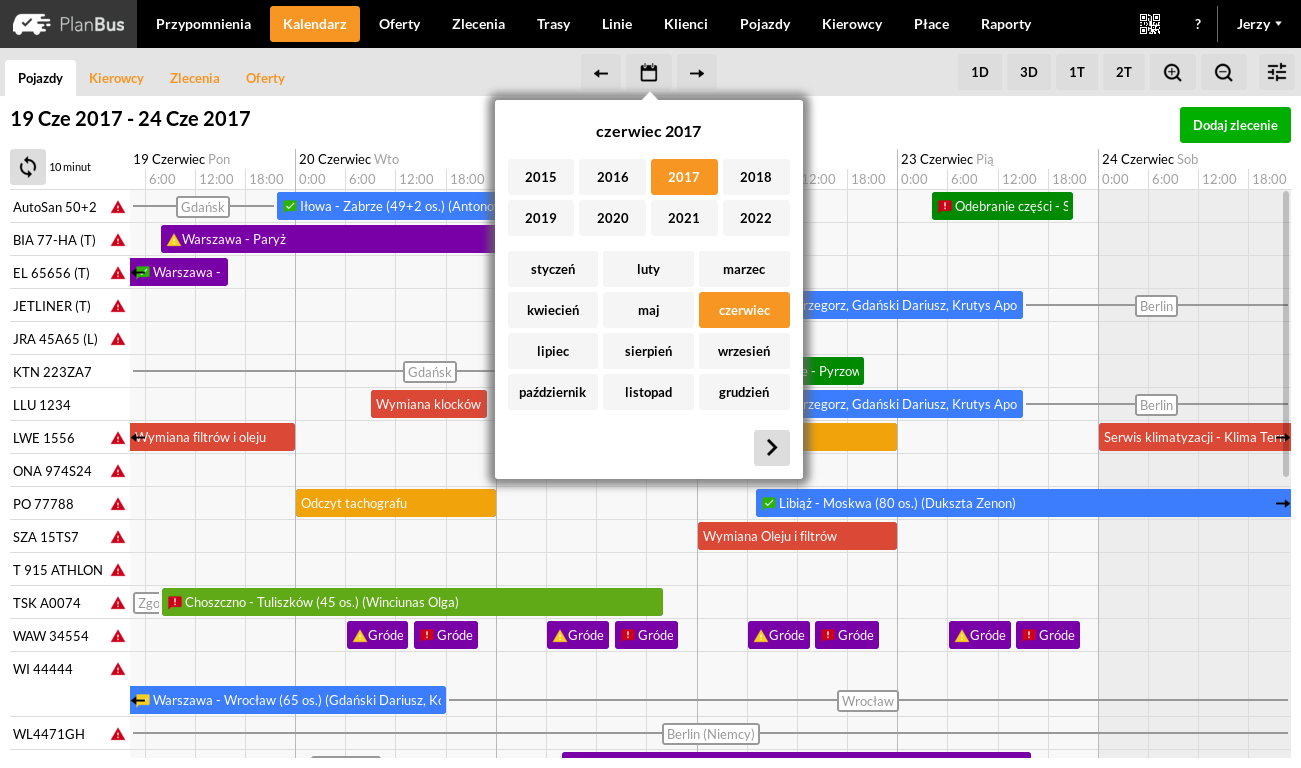 program informatyczny przewóz osób, Plan Bus PlanBus