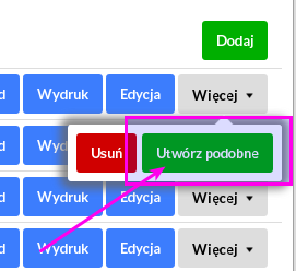 Nowa pomocna funkcja – Utwórz zlecenie podobne!