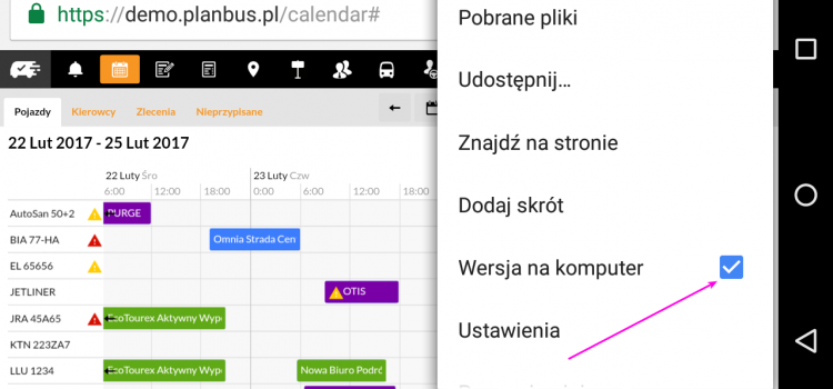 Mobilna wersja przeglądarki Google Chrome na telefonie