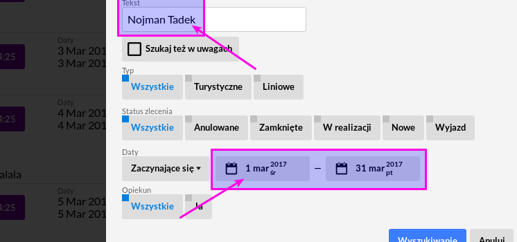 Jak przygotować zestawienie tras danego kierowcy w wybranym miesiącu