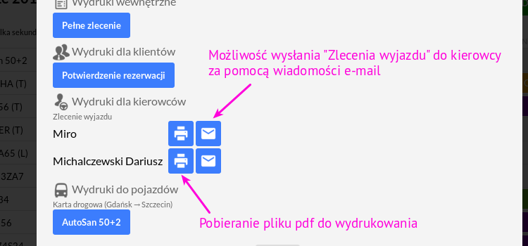 Wysyłanie i potwierdzanie zleceń przez kierowców prosto z kalendarza tras