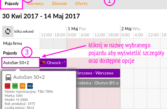 Podgląd i edycja Pojazdu