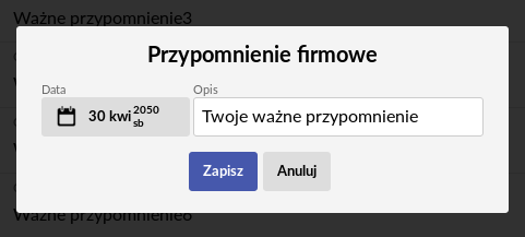 Moja Firma – przypomnienia, e-maile oraz giełda