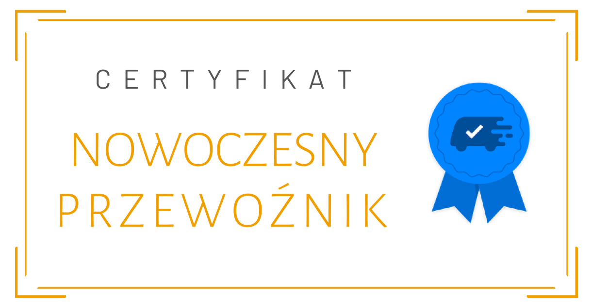 Certyfikat Nowoczesny Przewoźnik