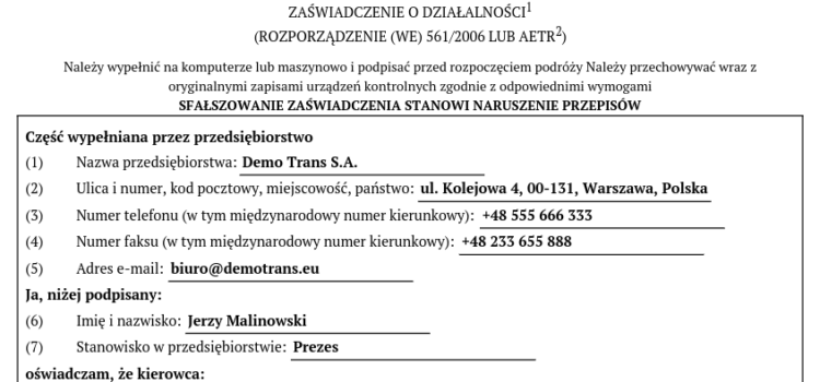 Kreator Zaświadczeń dla kierowców – sposób na ich szybkie wystawianie