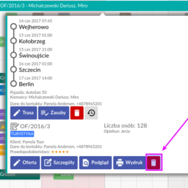 Kasowanie Ofert i Zleceń wprost z kalendarza