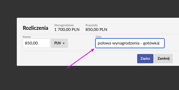 Zanotuj wysłanie wynagrodzenia w PlanBus.pl