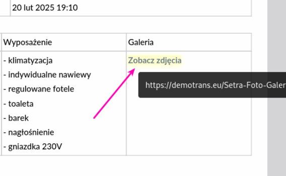 Link do galerii zdjęć autobusu w Ofertach PlanBus.pl Link do galerii zdjęć autobusu w Ofertach PlanBus.pl